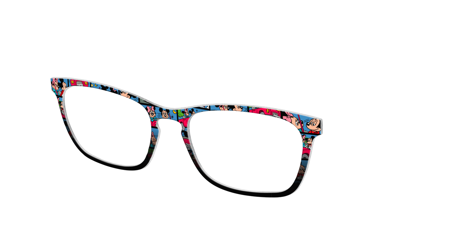 The Mickey & Minnie Comic Split - Angle Top Image - Pair Eyewear