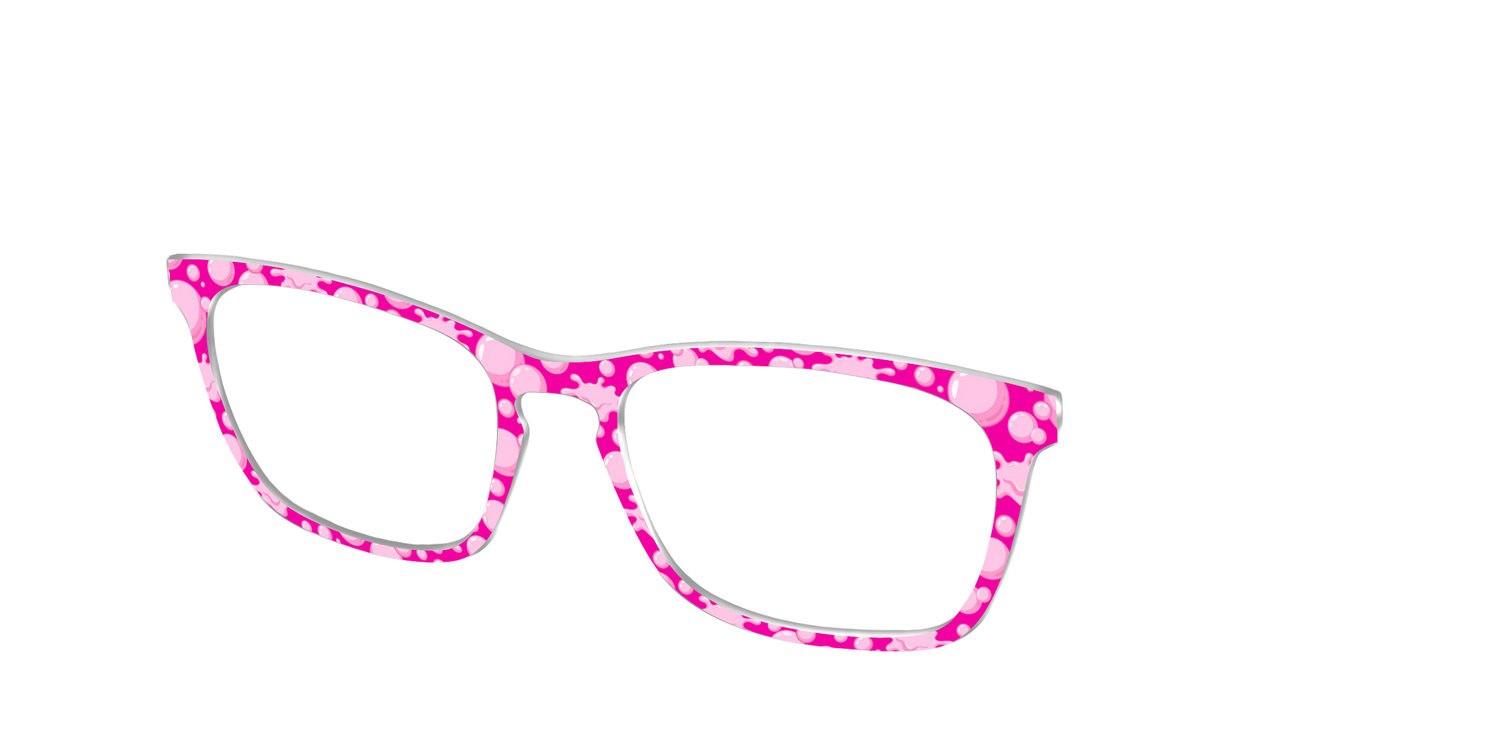 The Pink Pop Bubbles - Angle Top Image - Pair Eyewear