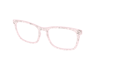The Pink Shimmer Petals with Silver Foil - Angle Top Thumbnail - Pair Eyewear