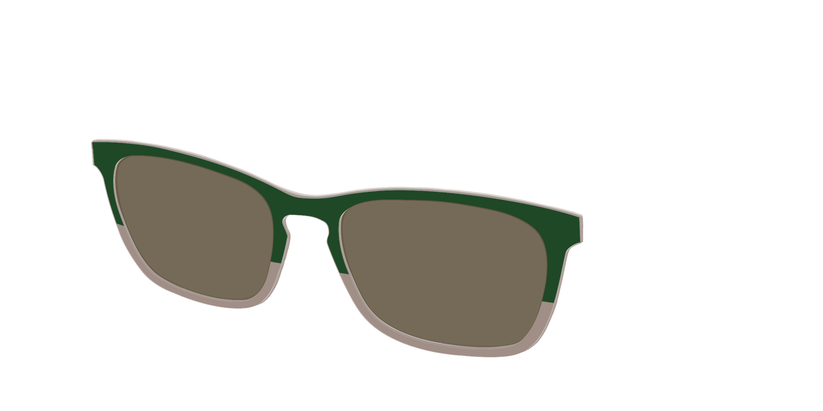 The Polarized Cedar & Sap Crystal Split Sun Top - Angle Top Image - Pair Eyewear