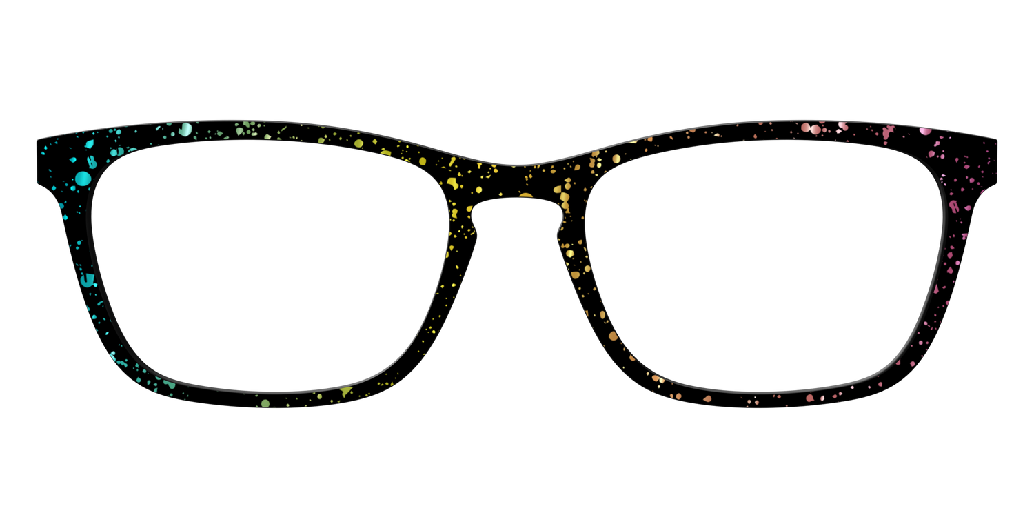 The Rainbow Foil Splatter - Front Top Image - Pair Eyewear