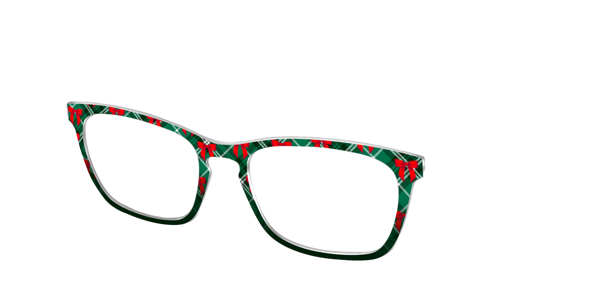 The Ribbon-Clad Plaid - Angle Top Image - Pair Eyewear