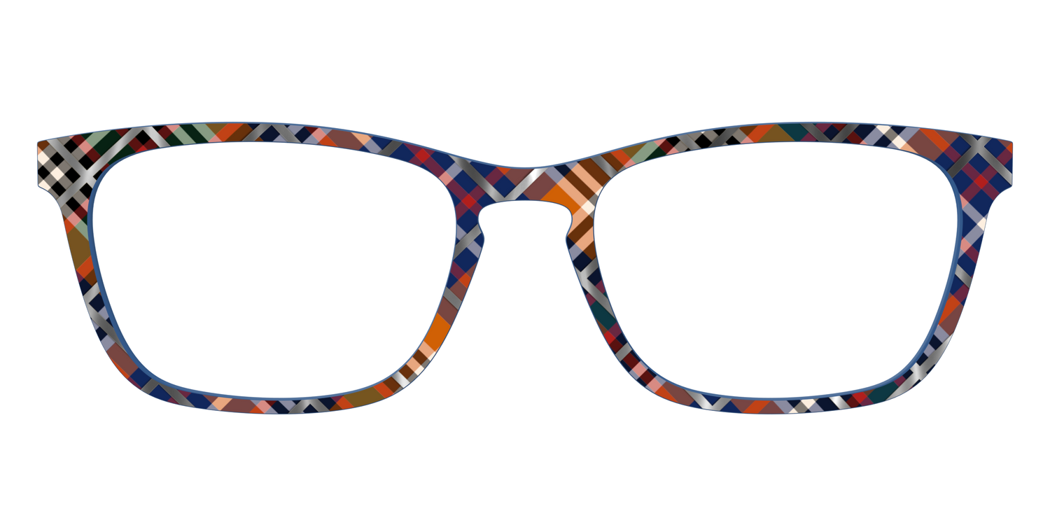 The Scholastic Plaid with Foil - Front Top Image - Pair Eyewear