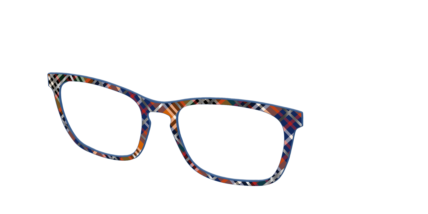 The Scholastic Plaid with Foil - Angle Top Image - Pair Eyewear