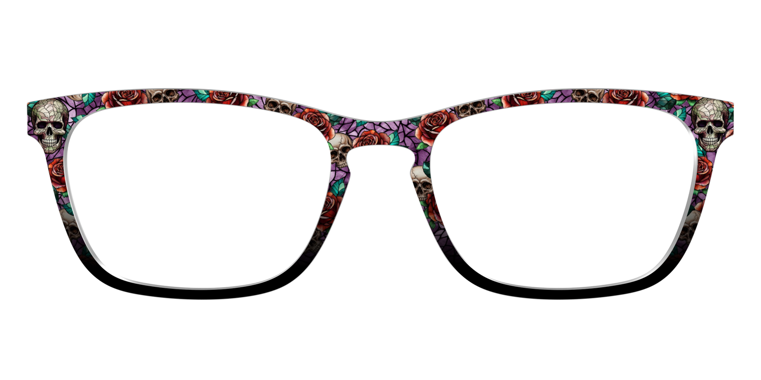 The Skull & Thorn Stained Glass - Front Top Image - Pair Eyewear