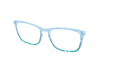 The Sky Blue Crystal with Daisy Glitter - Angle Top Thumbnail - Pair Eyewear