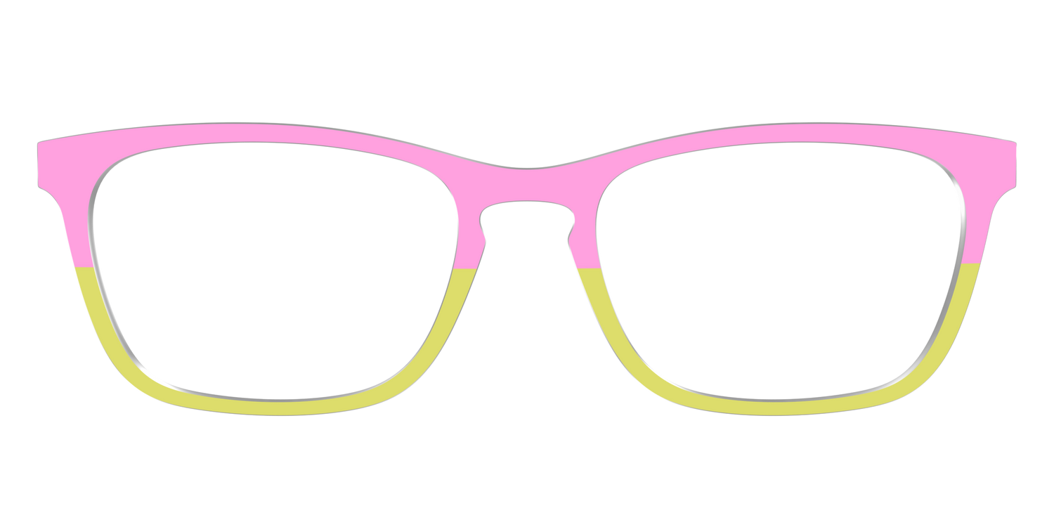 The Sweet Pea & Chartreuse Split - Front Top Image - Pair Eyewear