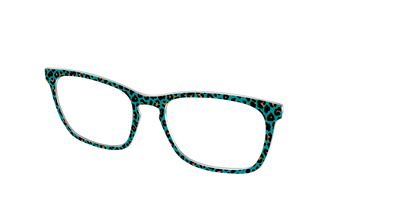 The Teal Leopard - Angle Top Thumbnail - Pair Eyewear