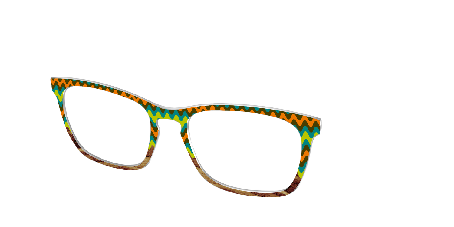 The Woodgrain Waves - Angle Top Image - Pair Eyewear