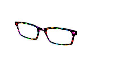 The 8-Bit Rainbow Hearts - Angle Top Thumbnail - Pair Eyewear