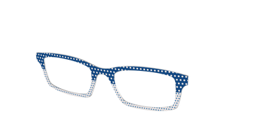 The Aegean Polka Dot Print Mix - Angle Top Thumbnail - Pair Eyewear