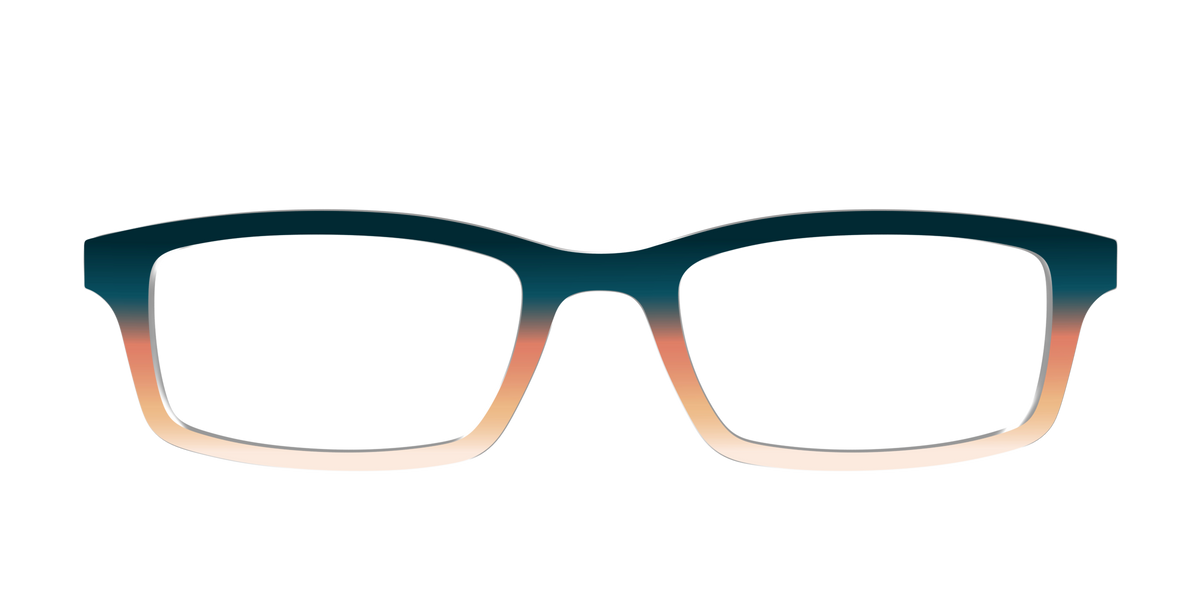 The Aegean to Apricot Gradient - Front Top Image - Pair Eyewear