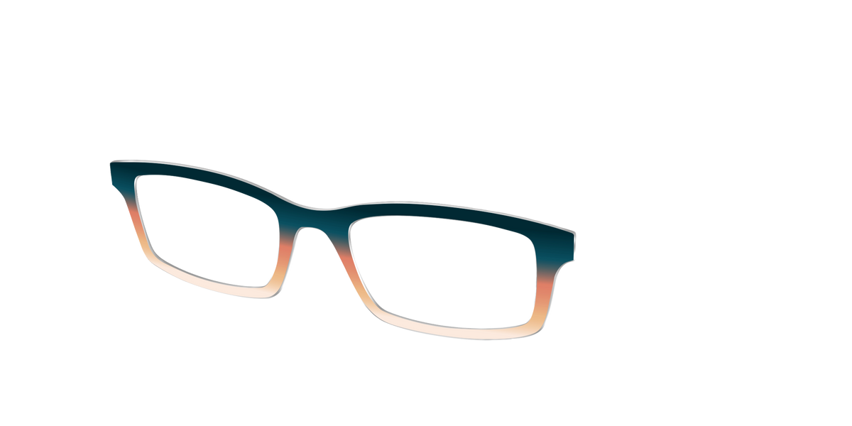 The Aegean to Apricot Gradient - Angle Top Image - Pair Eyewear