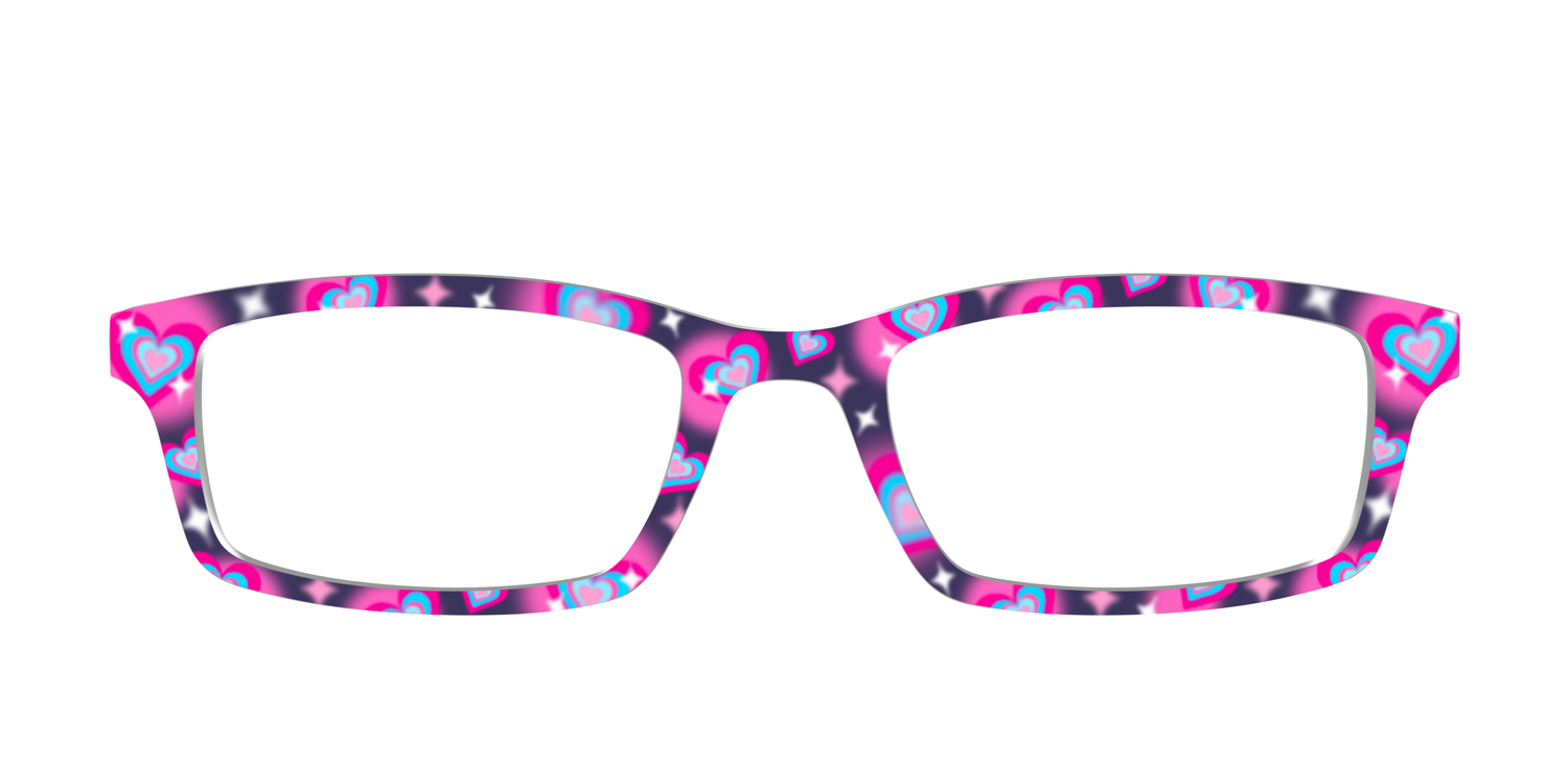 The Airbrushed Hearts - Front Top Image - Pair Eyewear
