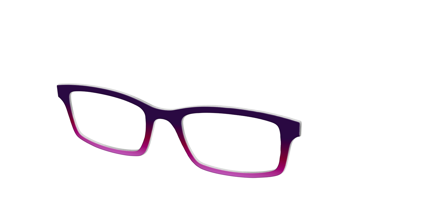 The Black To Jungle Orchid Gradient - Angle Top Image - Pair Eyewear