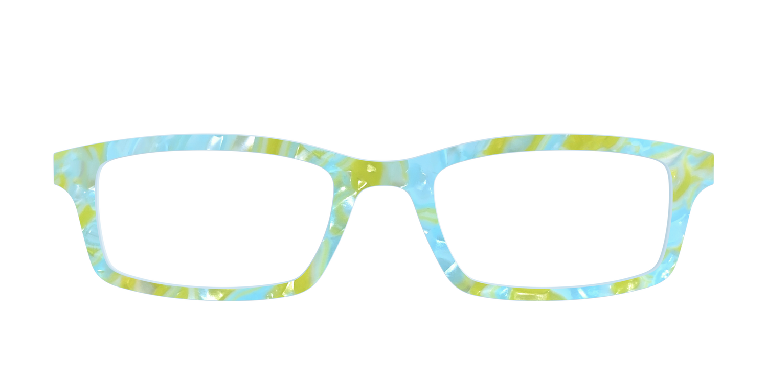The Blue Lemonade Pearl Marble - Front Top Image - Pair Eyewear