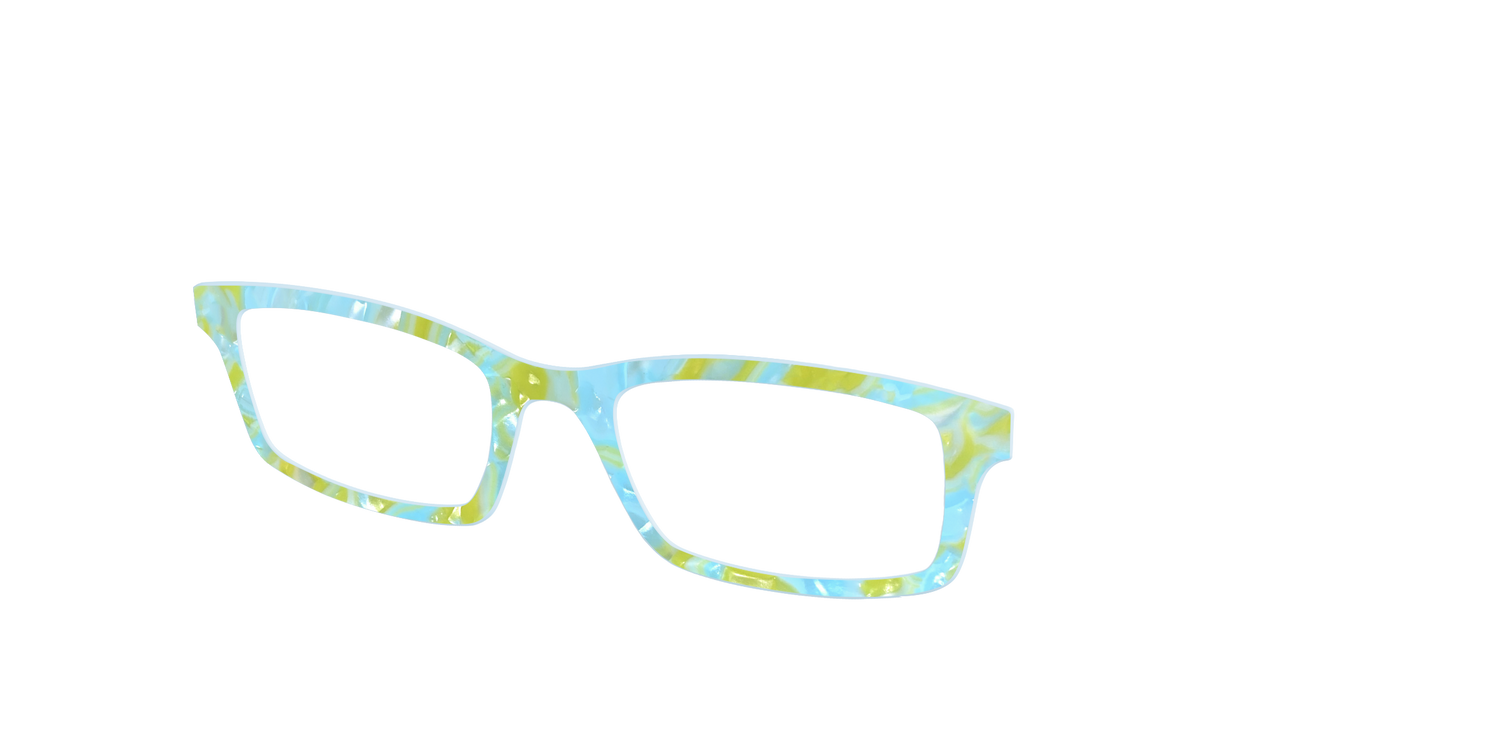 The Blue Lemonade Pearl Marble - Angle Top Image - Pair Eyewear