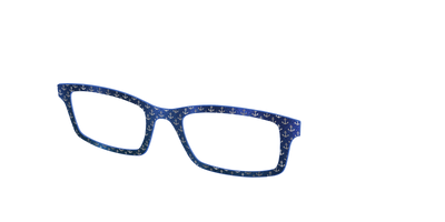 The Blue Shimmer with Silver Foil Anchors - Angle Top Thumbnail - Pair Eyewear