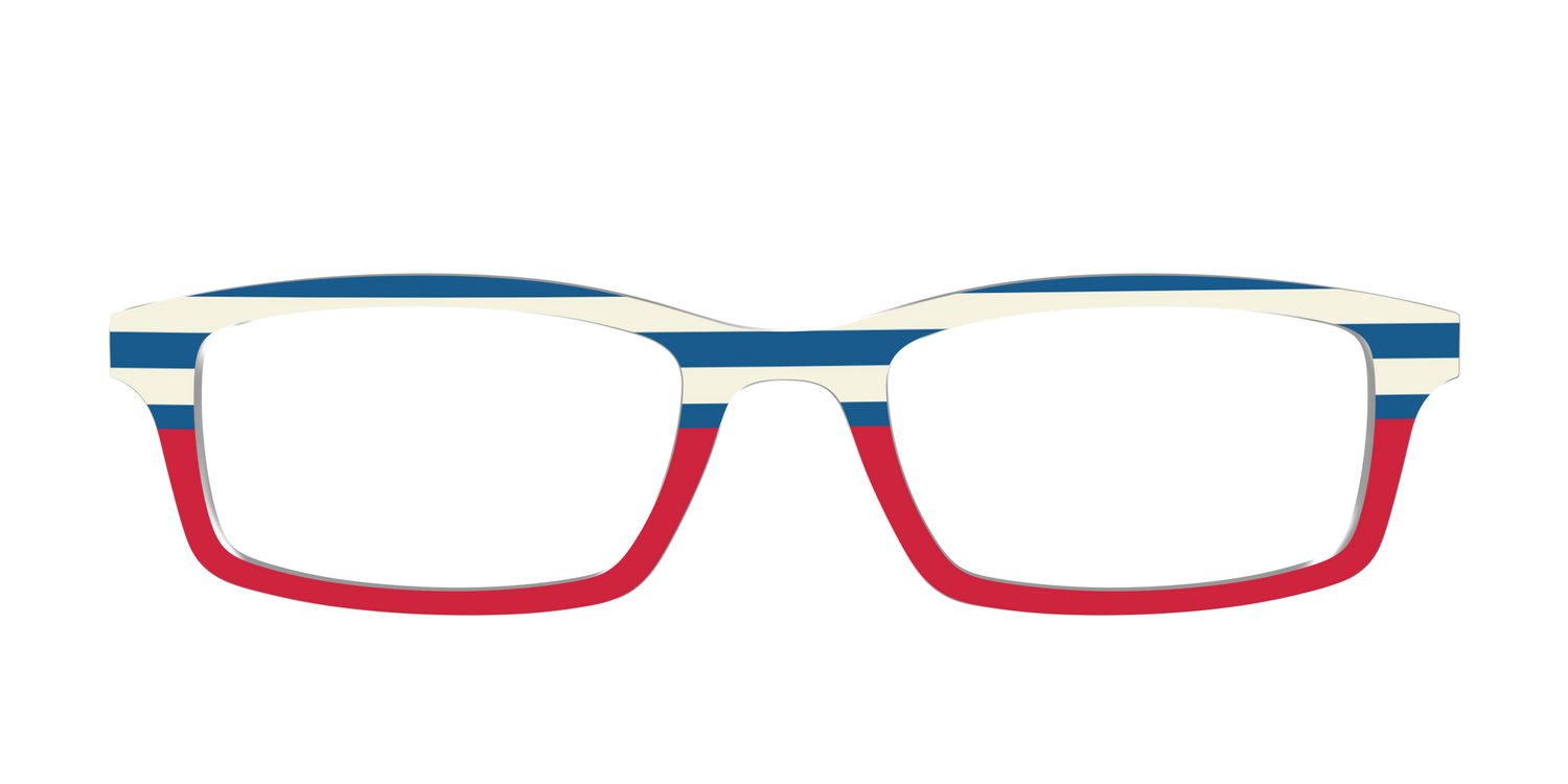 The Bold Stripes Split - Front Top Image - Pair Eyewear