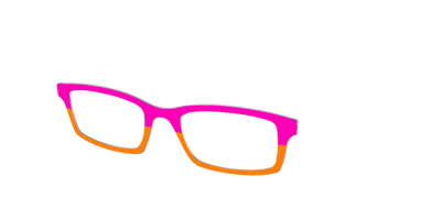 The Cerise and Tangerine Split - Angle Top Thumbnail - Pair Eyewear