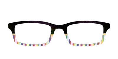 The Chic Pride Stripes Crystal with Gold Foil - Front Top Thumbnail - Pair Eyewear