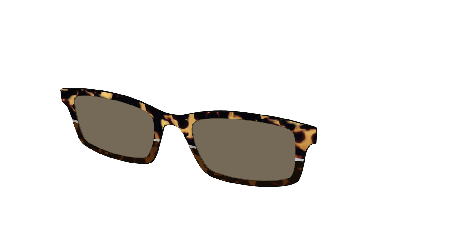 The Polarized Chic Tortoise Split Sun Top - Angle Top Image - Pair Eyewear