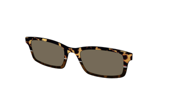 The Polarized Chic Tortoise Split Sun Top - Angle Top Thumbnail - Pair Eyewear