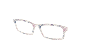 The Chiffon Plaid with Silver Foil Polka Dots - Angle Top Thumbnail - Pair Eyewear