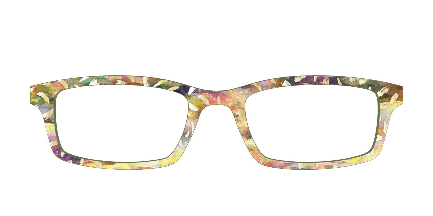 The Colorful Canvas with Gold Foil - Front Top Image - Pair Eyewear