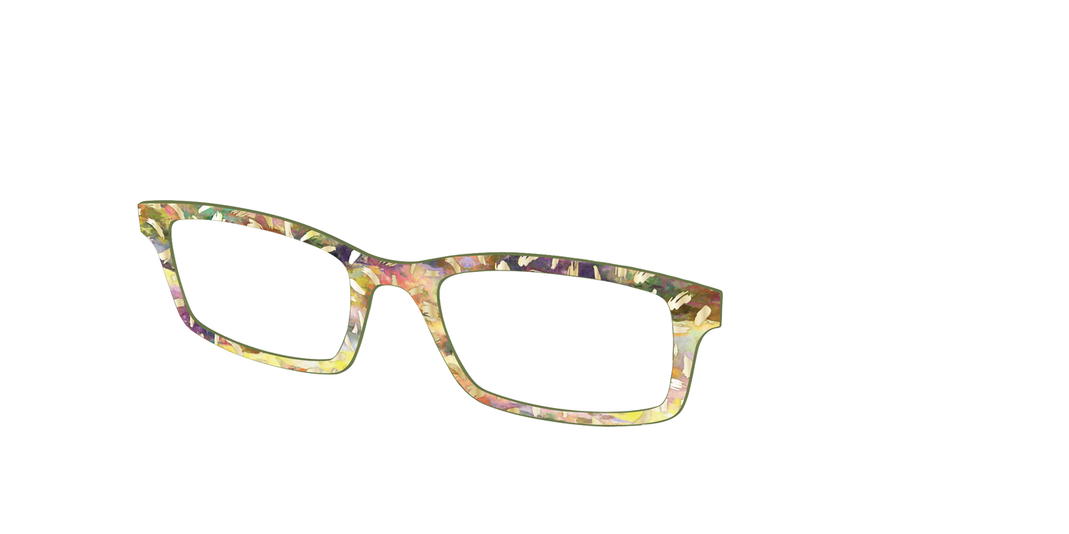 The Colorful Canvas with Gold Foil - Angle Top Image - Pair Eyewear