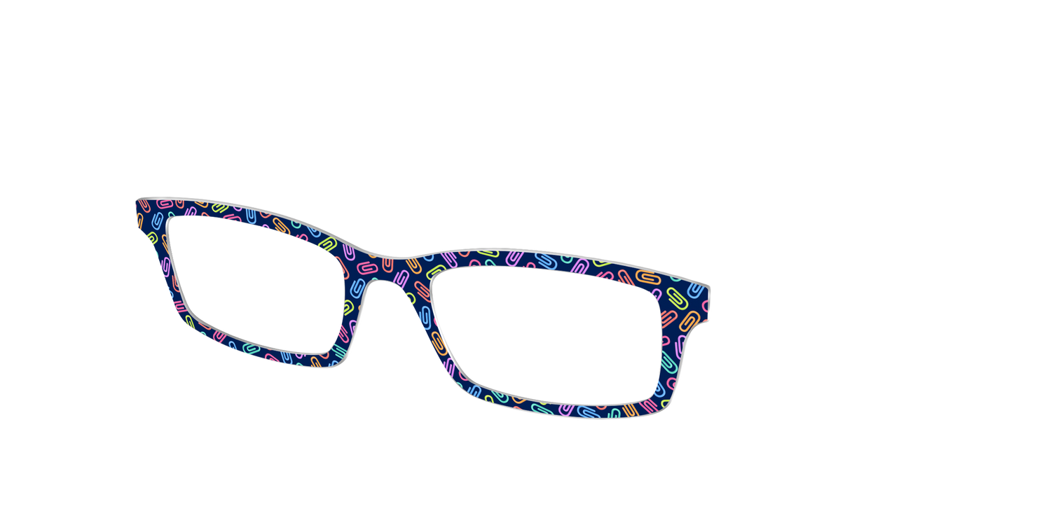 The Colorful Paper Clips - Angle Top Image - Pair Eyewear