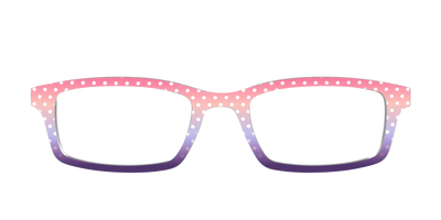 The Coral to Lilac Gradient Polka Dot - Front Top Thumbnail - Pair Eyewear