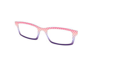 The Coral to Lilac Gradient Polka Dot - Angle Top Thumbnail - Pair Eyewear