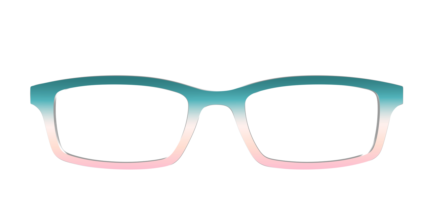 The Deep Sea to Pink Sand Gradient - Front Top Image - Pair Eyewear
