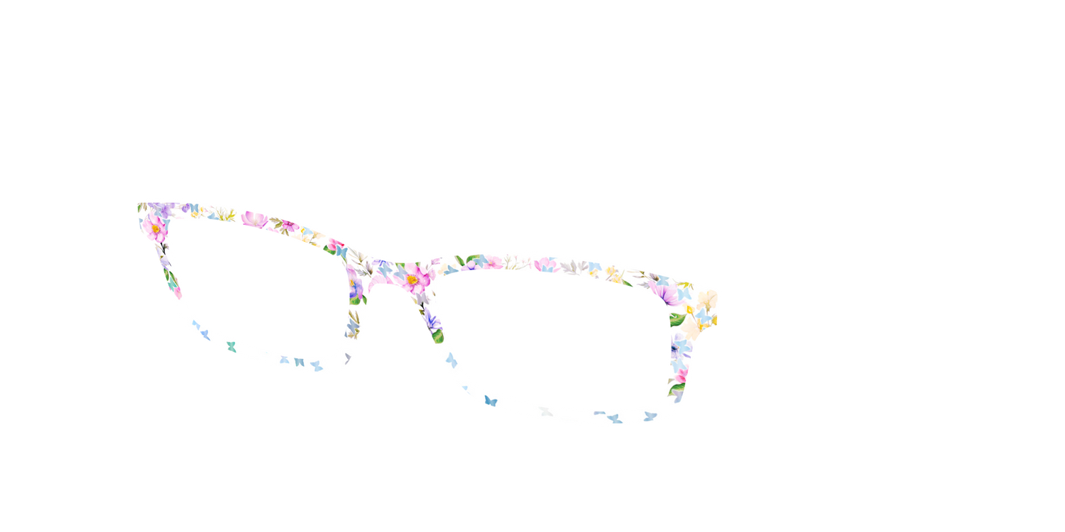 The Delicate Flower Crown with Butterfly Glitter - Angle Top Image - Pair Eyewear