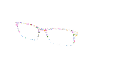 The Delicate Flower Crown with Butterfly Glitter - Angle Top Thumbnail - Pair Eyewear