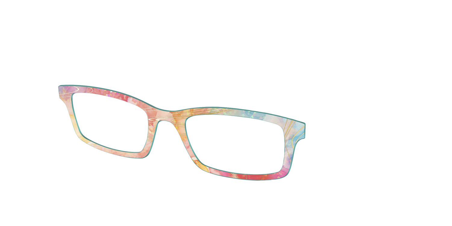 The Dyed Egg with Gold Foil - Angle Top Image - Pair Eyewear