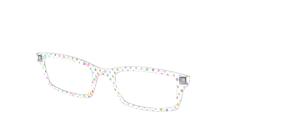 The Egg Polka Dot with Gold Foil Crystal - Angle Top Thumbnail - Pair Eyewear