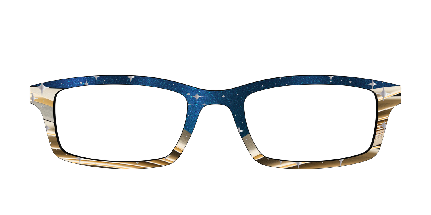 The Enchanted Pages Shimmer with Silver Foil - Front Top Image - Pair Eyewear