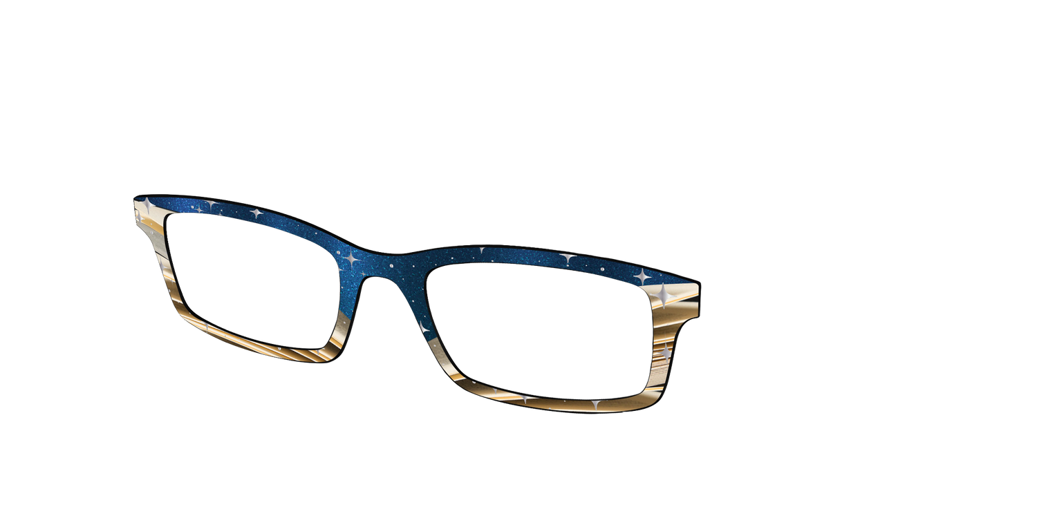 The Enchanted Pages Shimmer with Silver Foil - Angle Top Image - Pair Eyewear