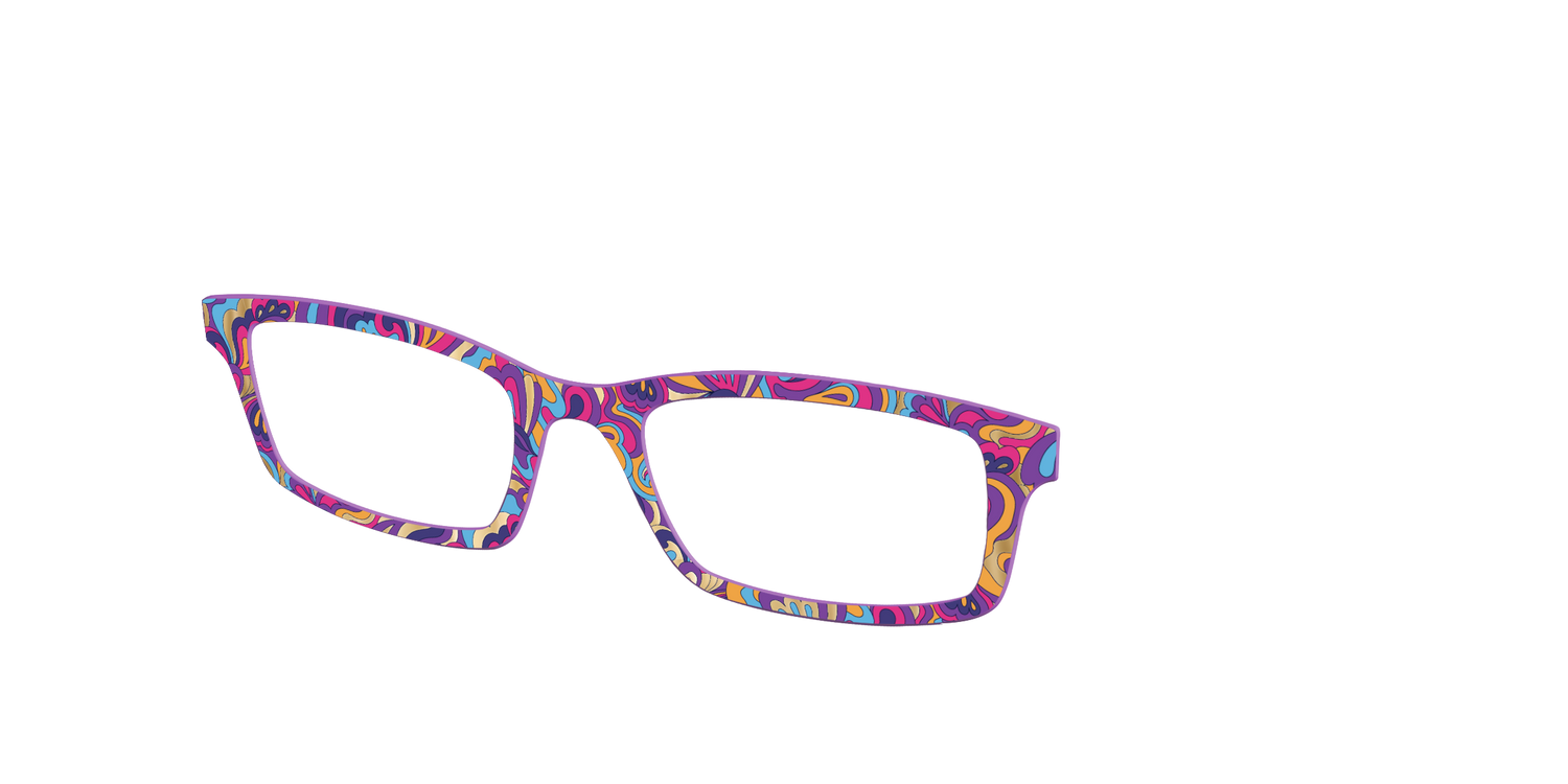 The Flower Power Paisley with Gold Foil - Angle Top Image - Pair Eyewear