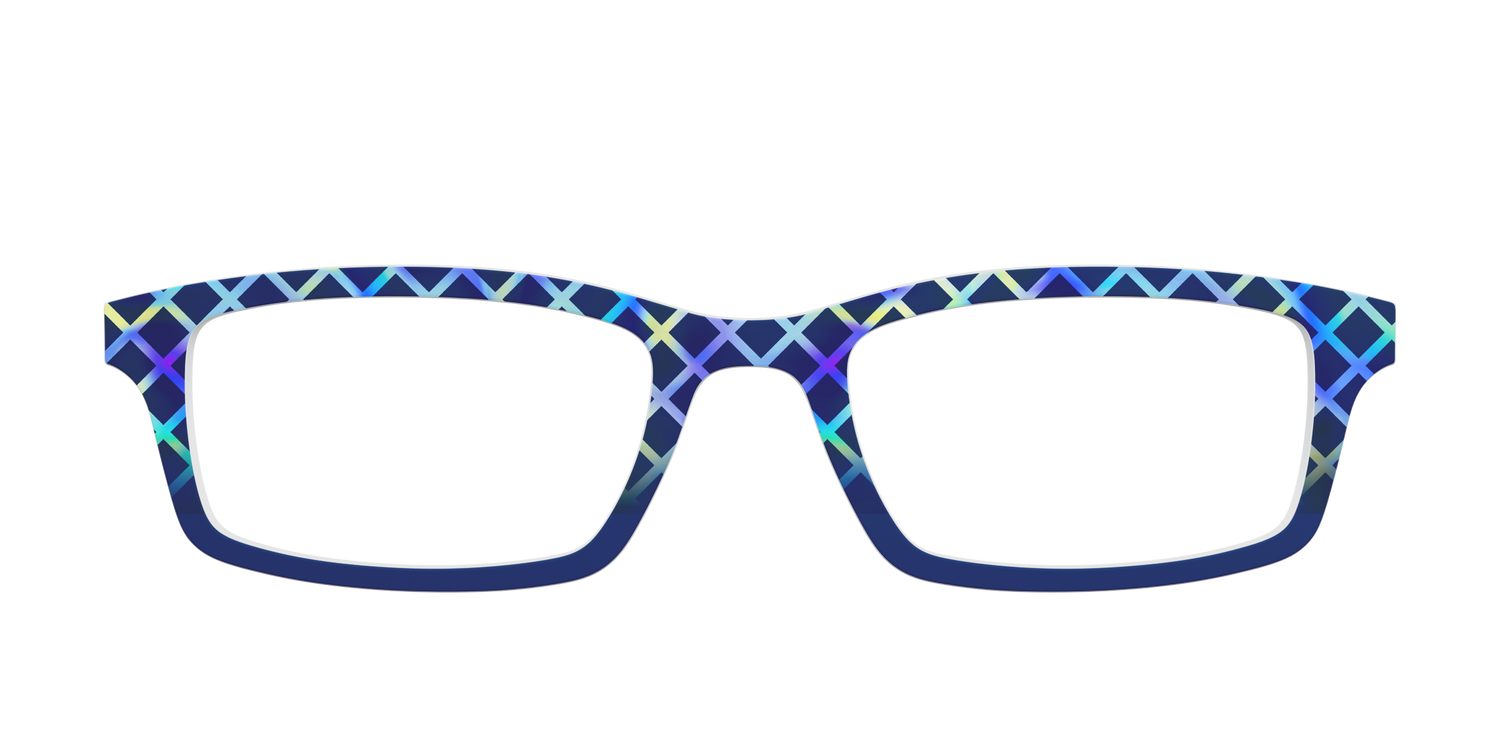 The Frozen Gradient Plaid - Front Top Image - Pair Eyewear