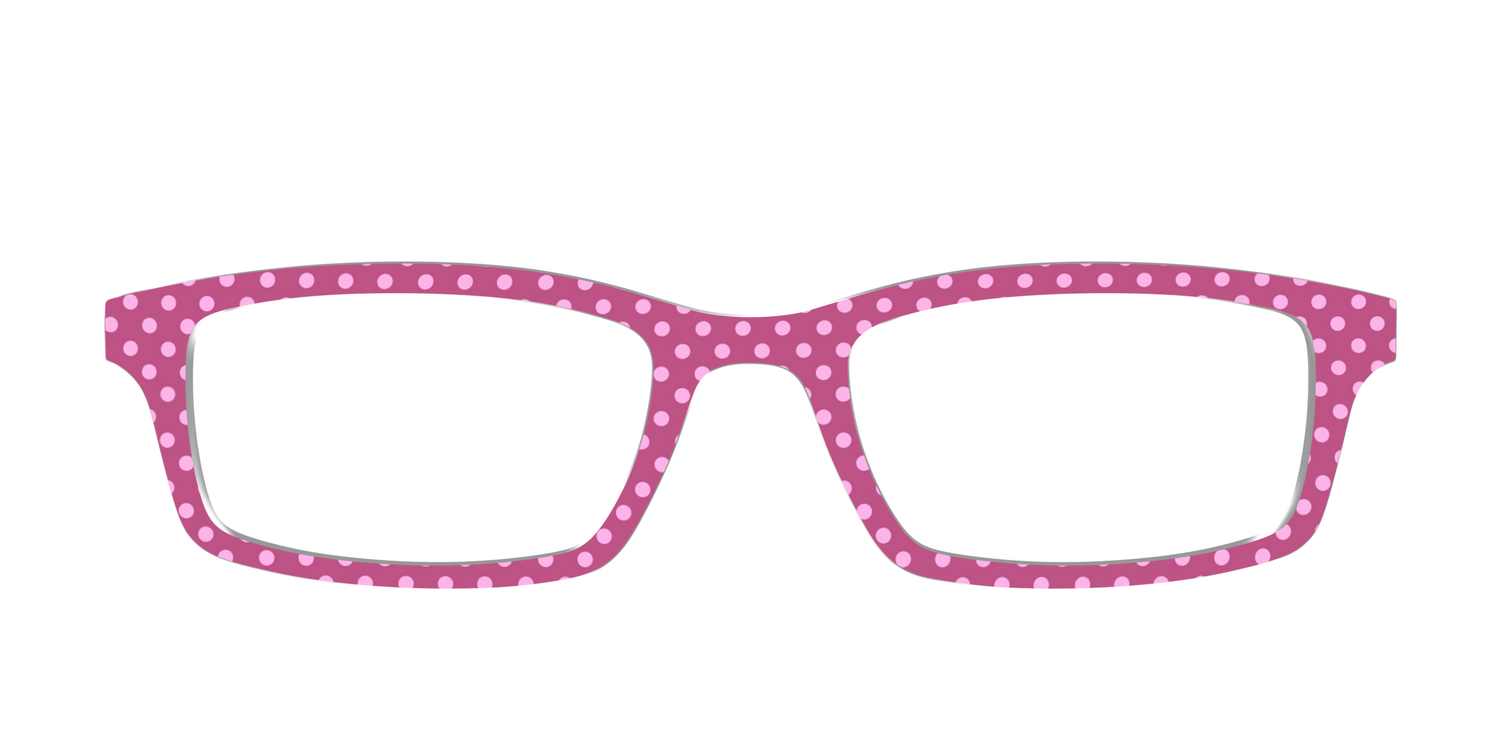 The Fuchsia Polka Dots - Front Top Image - Pair Eyewear