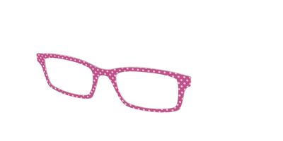 The Fuchsia Polka Dots - Angle Top Thumbnail - Pair Eyewear