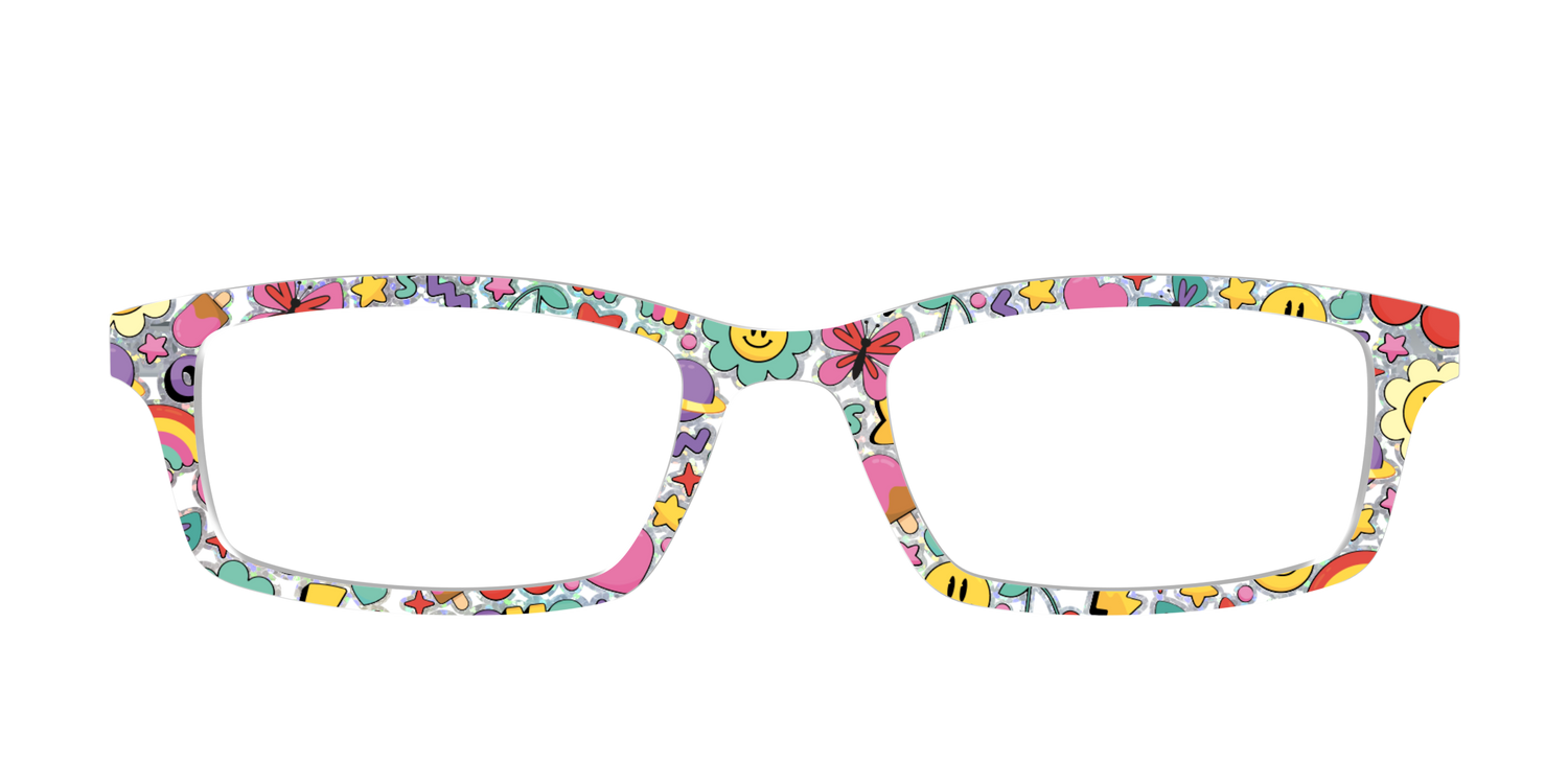 The Funky Foil Stickers - Front Top Image - Pair Eyewear