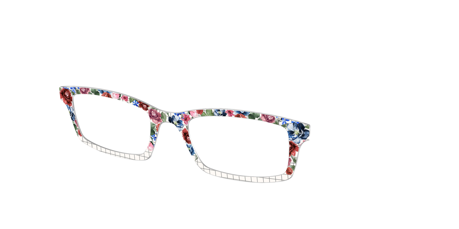 The Graph Paper Floral - Angle Top Image - Pair Eyewear