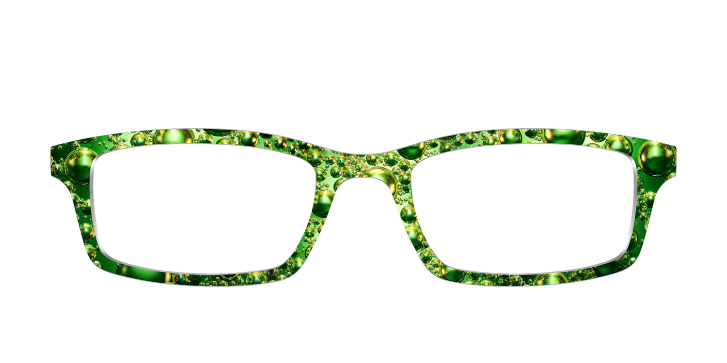 The Green Bev Bubbles - Front Top Image - Pair Eyewear
