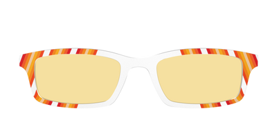 The Groovy Stripes with Citrine Yellow Lens - Front Top Thumbnail - Pair Eyewear