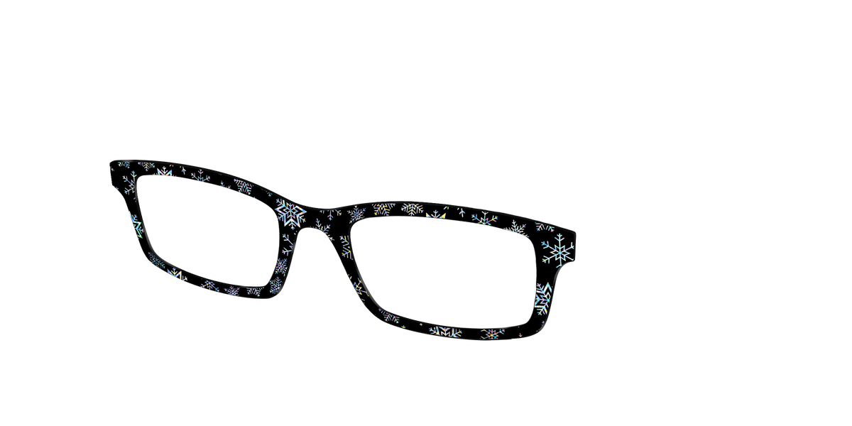 The Holographic Snowflakes - Angle Top Image - Pair Eyewear