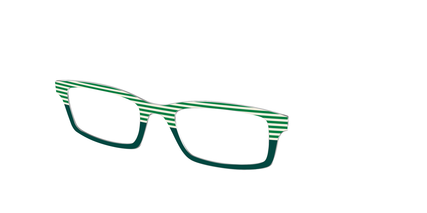 The Leprechaun Stripe Split - Angle Top Image - Pair Eyewear